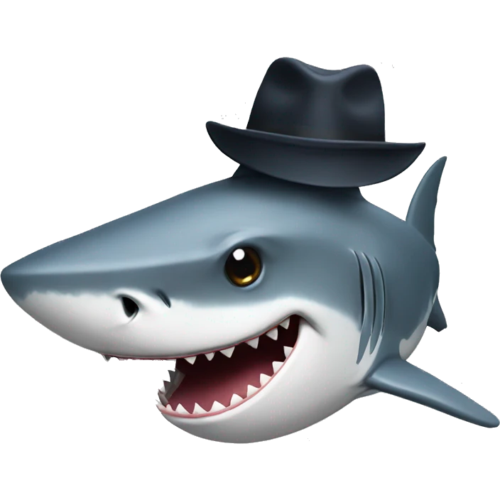 A shark with a hat  emoji