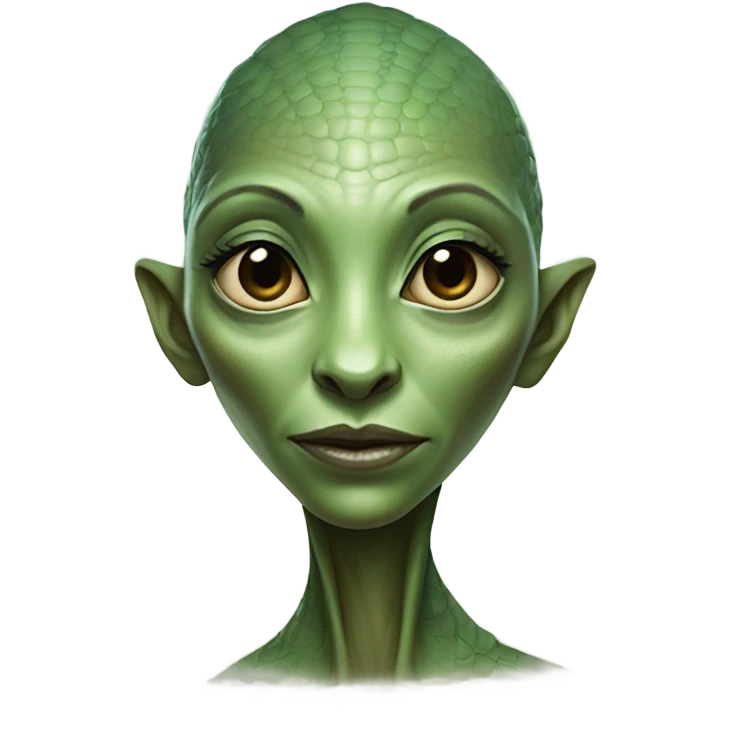 a Reptilian alien woman, full body emoji