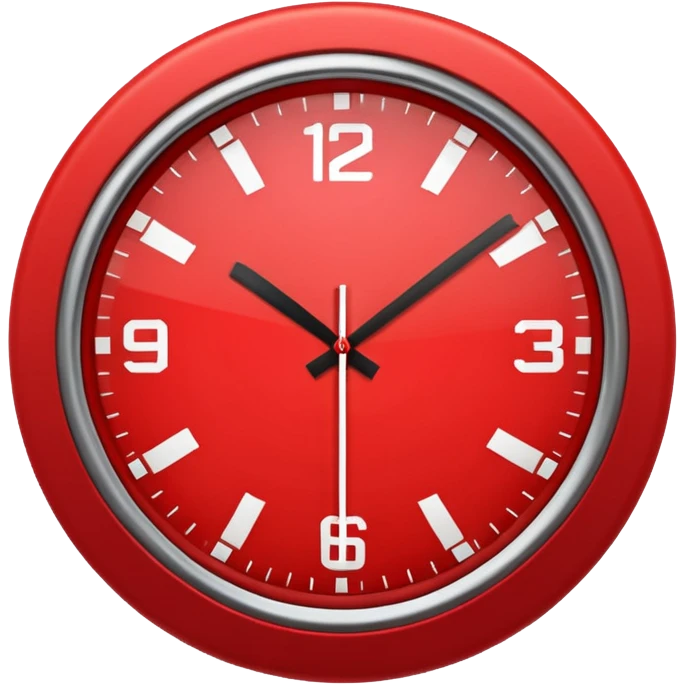 clock red modern emoji