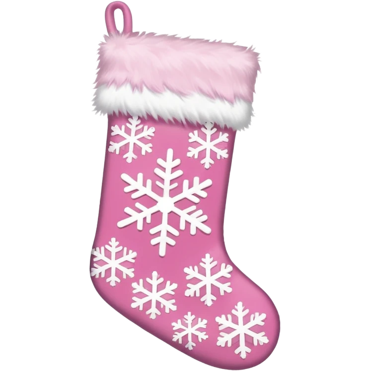 White and pink Christmas emoji