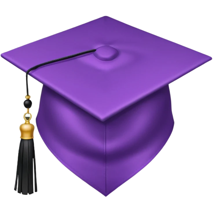 lilac standard graduation cap emoji