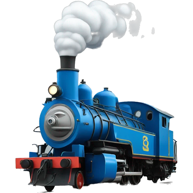 blue locomotive steam emoji