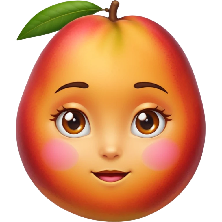 Cute female mango emoji