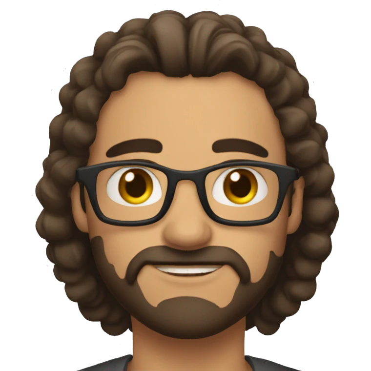 barbue brun tenebreux se film  emoji