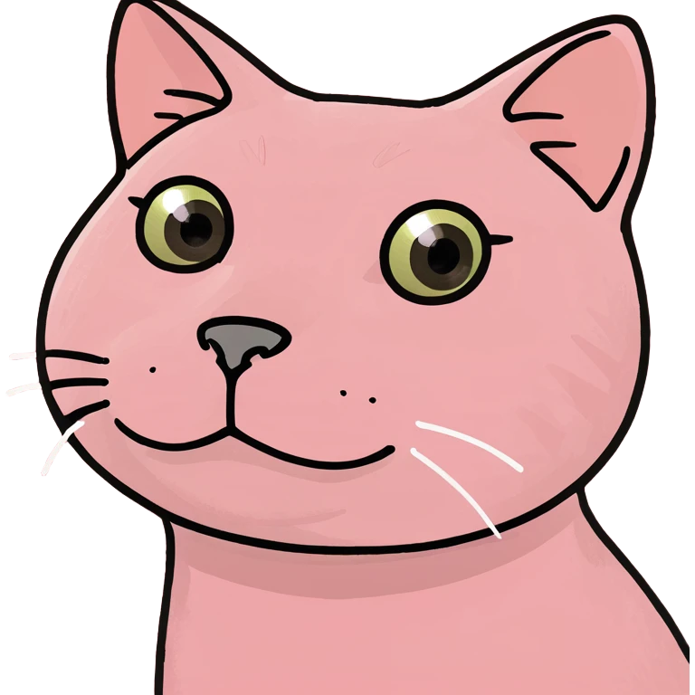 Pink cat  emoji