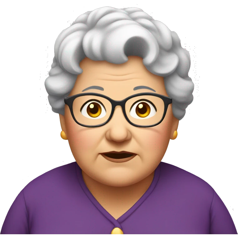 Fat grandma  emoji