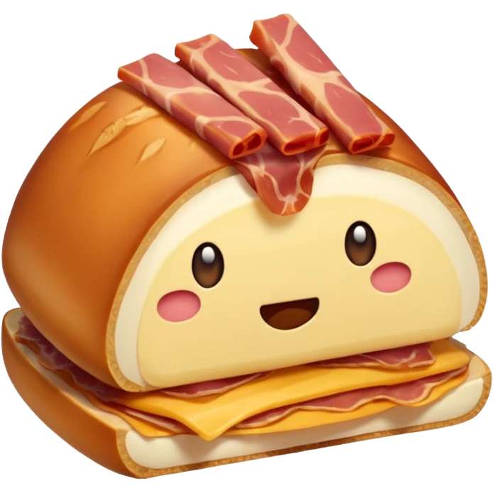 a small piece of lardon, realistic emoji