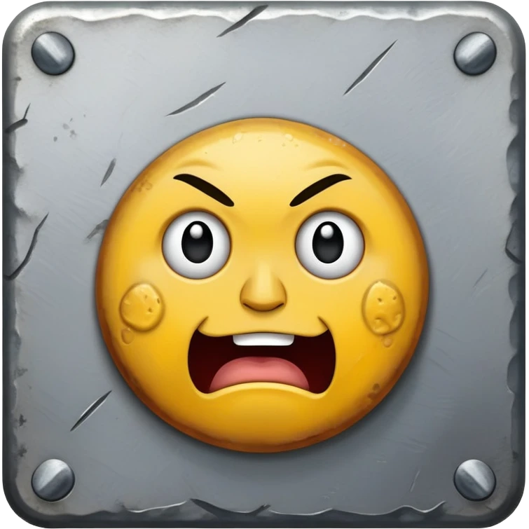 small, fat wall nail that looks hammered with an expressive face emoji
