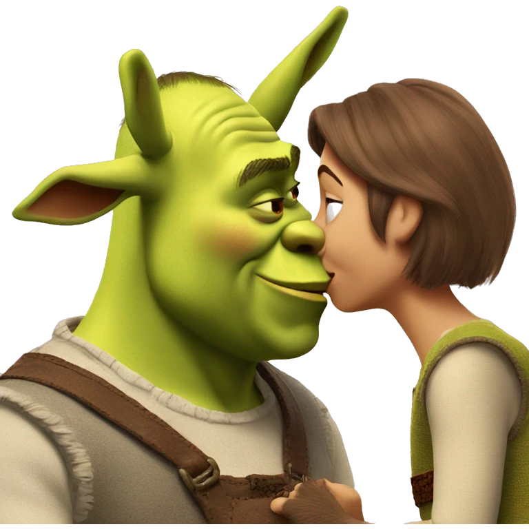 Shrek kissing donkey  emoji