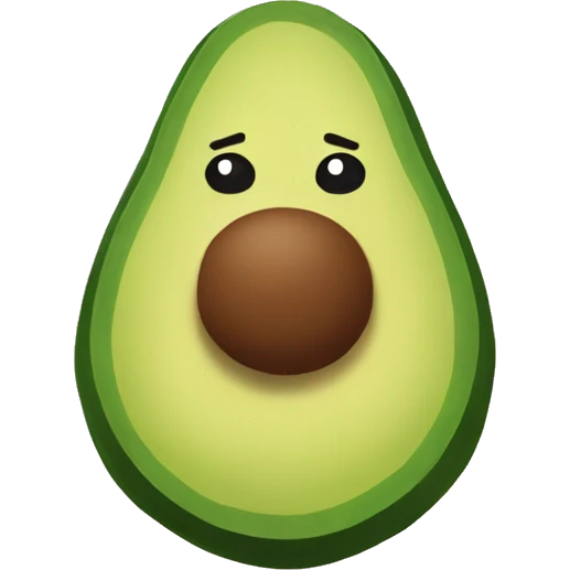 Avocado with hero cape emoji