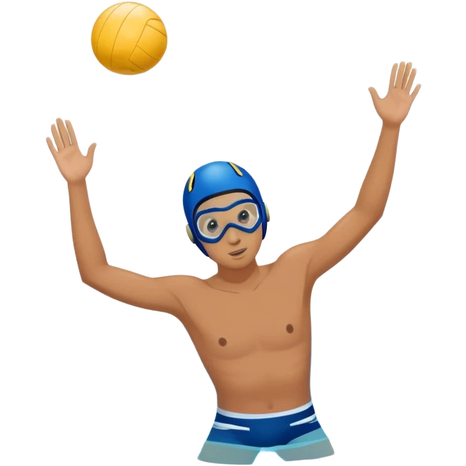determined pool diver dives into a pool of confidence blue water underneath  emoji
