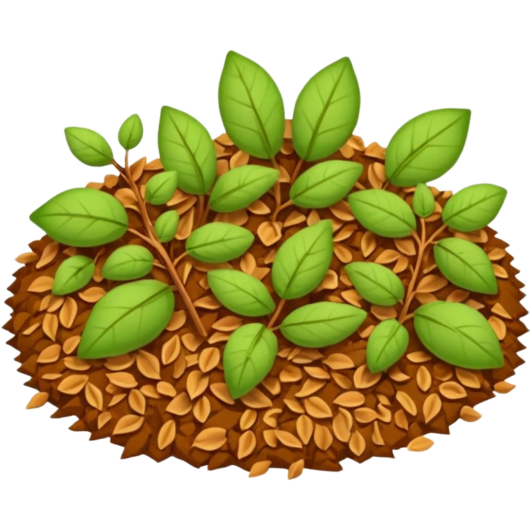 groung with small leaf emoji