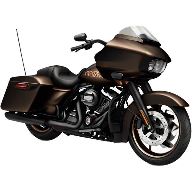 Black Harley Road glide with bronze wheels emoji