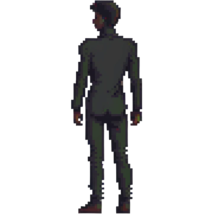 pixel art male silhouette, minimalist human shape emoji