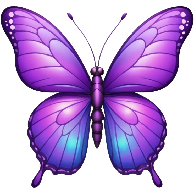 Purple butterfly in emoji emoji