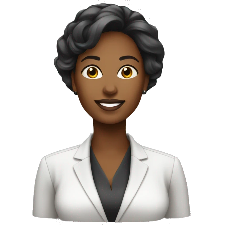 black business women transparent background emoji