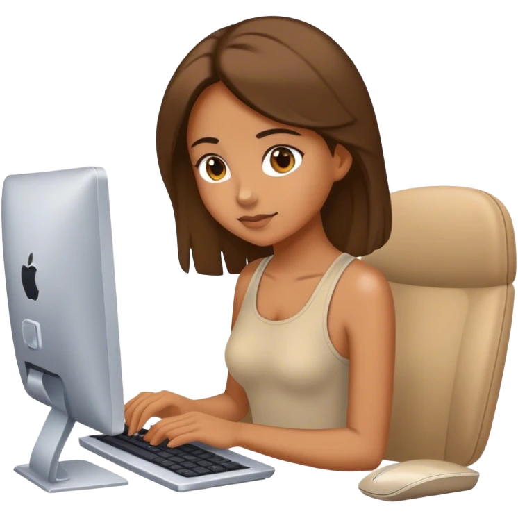 Girl  and computer  emoji