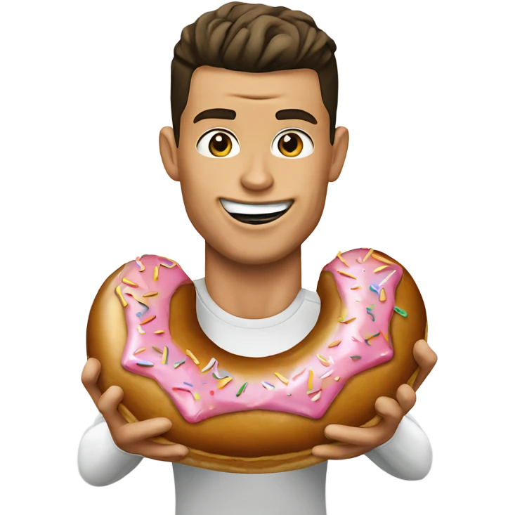 Cristiano ronaldo with donut emoji