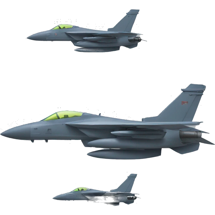 Fighter jets, yellow water emoji