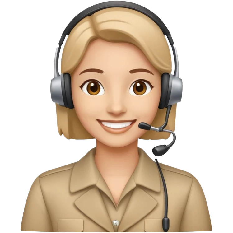 telephone operator with headset emoji