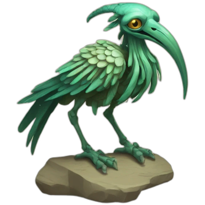 Eldritch Egyptian bird god skeleton emoji