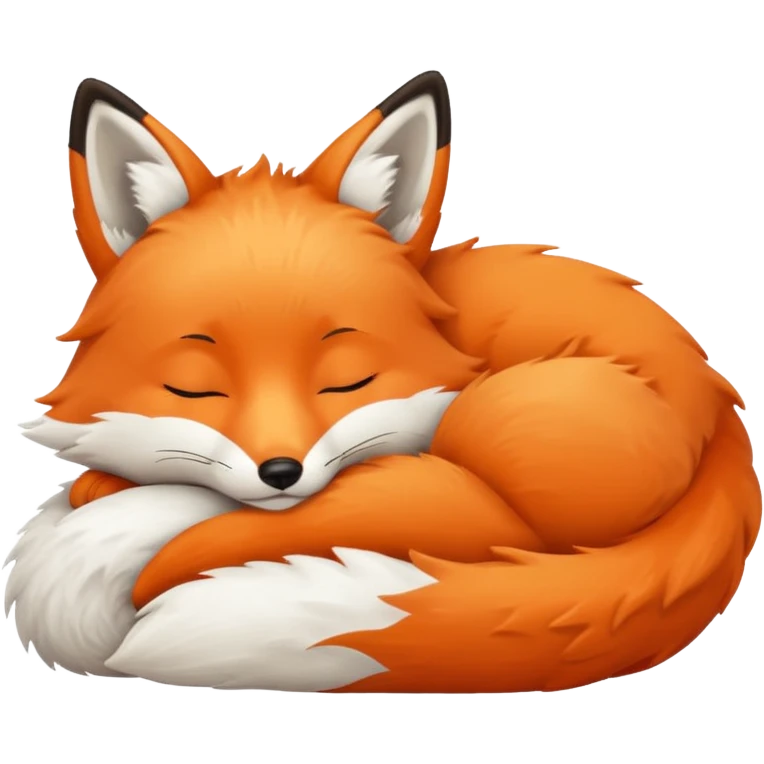 a sleeping fox  emoji emoji
