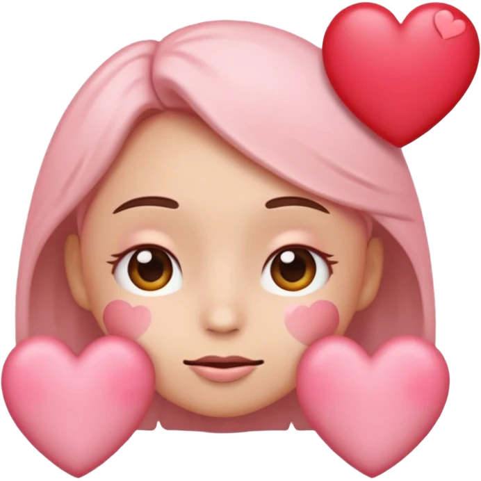 Cute Dreaming/Thinking of you, blushing, hearts regular emoji face emoji