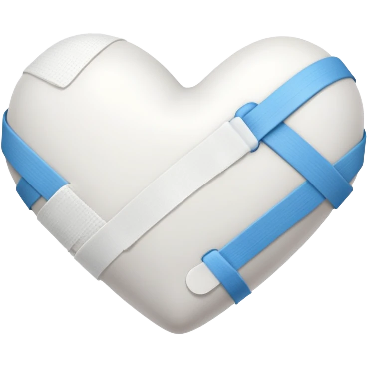 Cœur blanc avec bandage emoji