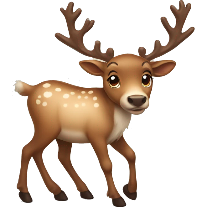 Cute reindeer emoji