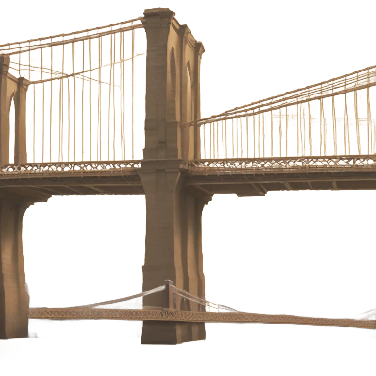 Brooklyn golden bridge seen from the coast emoji