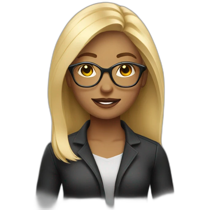 web design blonde with glasses emoji