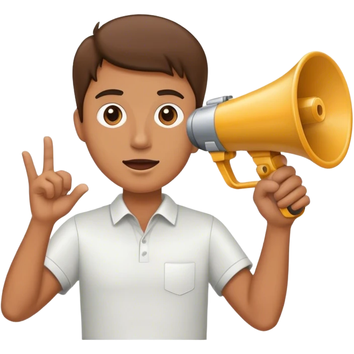 person holding a megaphone emoji