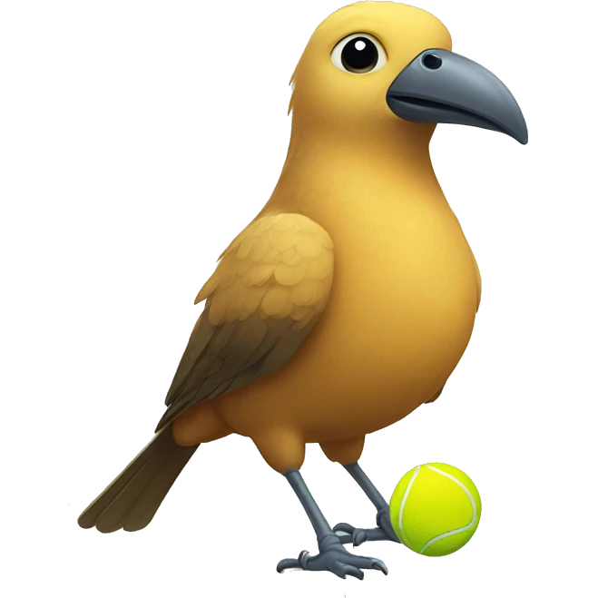 Bird with tennis balls emoji