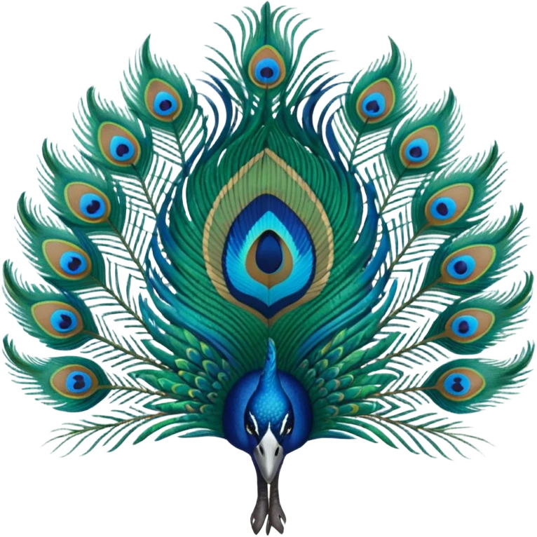 Peacock feather emoji