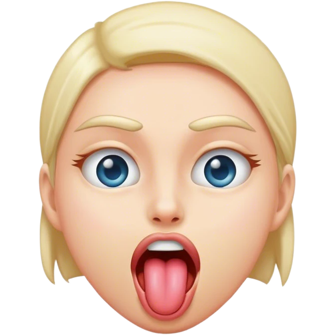 Eyes rolling back and tongue out emoji