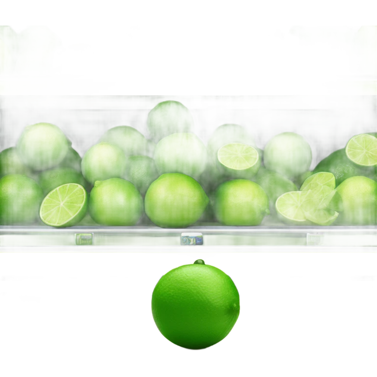 Limes on the floor of a supermarket  emoji