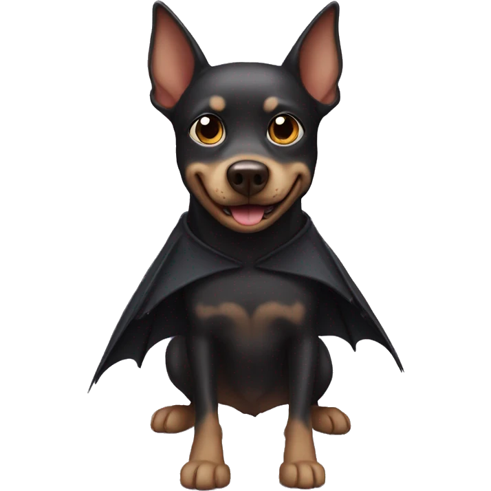 Dog looks like bat emoji