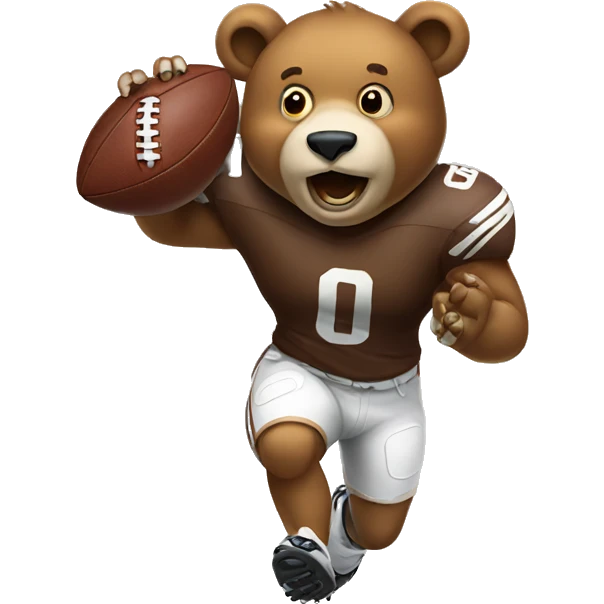 Bear playing football emoji
