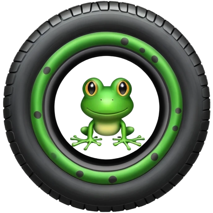 a frog that is a tire   emoji