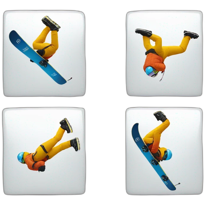 un skieur qui fait un backflip  emoji