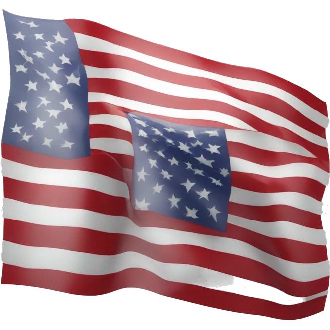 a 3d american flag, clear and full of details emoji