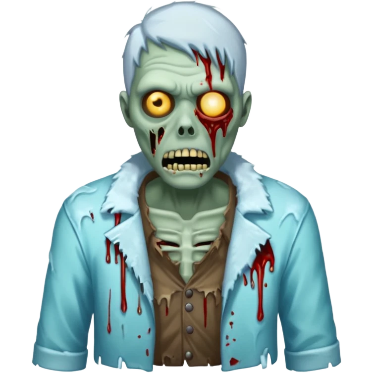 freezing zombie emoji