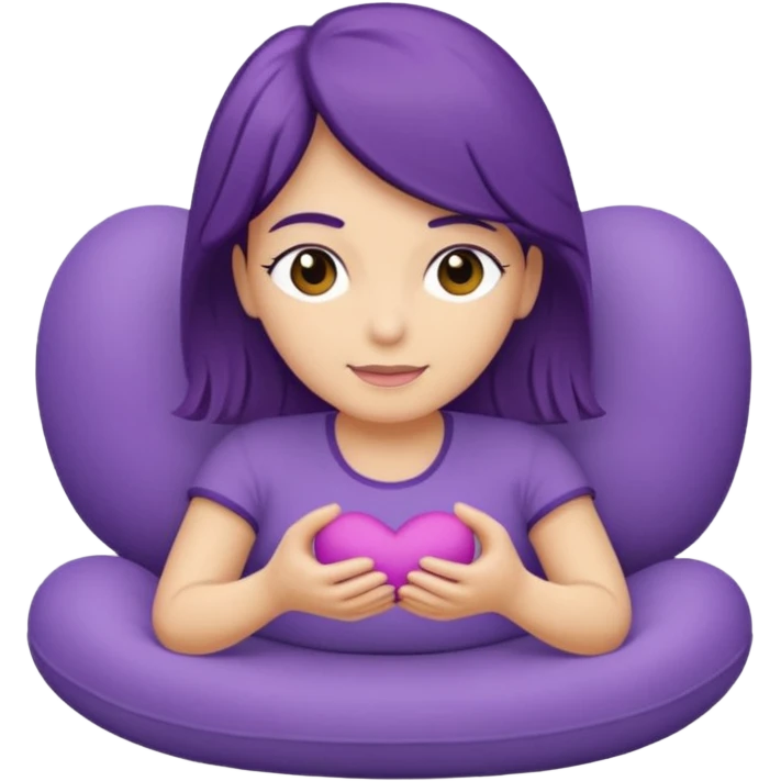 emoji de camilla de valoracion de fisioterapia color morado  emoji