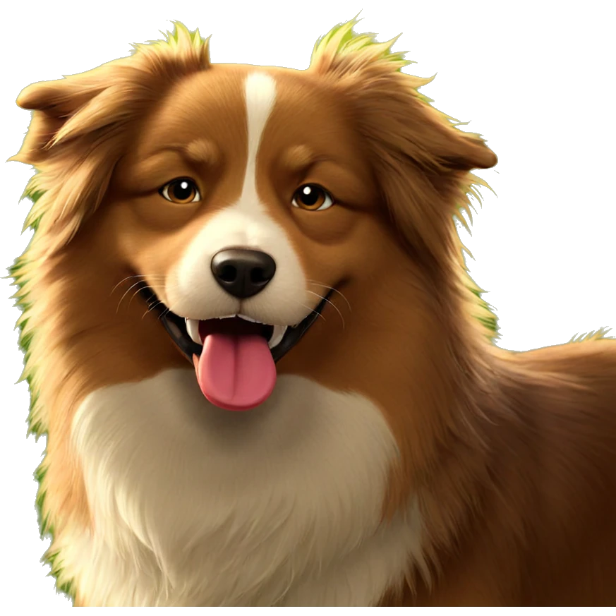 playful dog with tongue out emoji