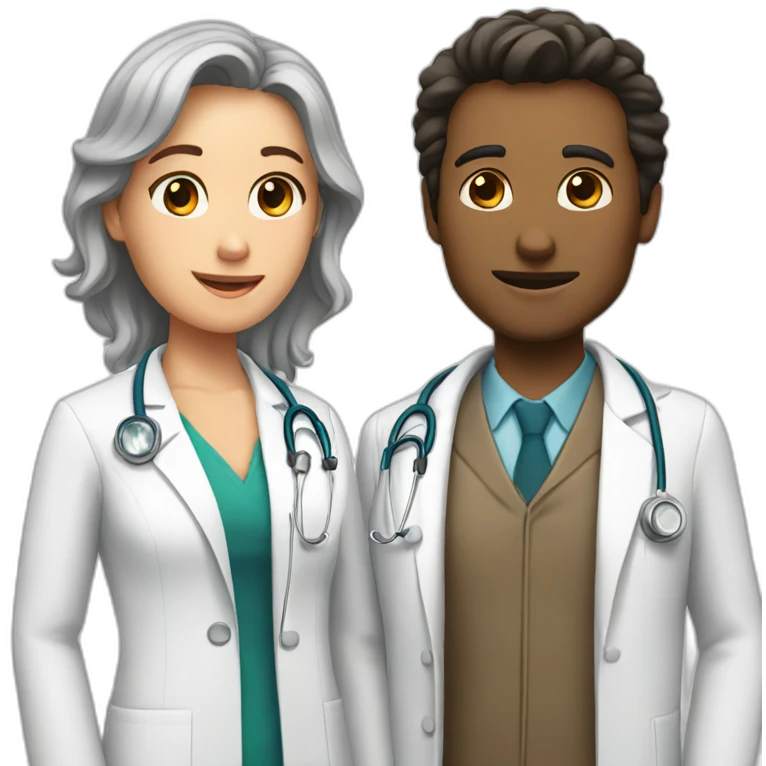 Two doctors in love emoji