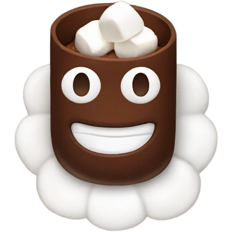 Cacao with marshmallow  emoji