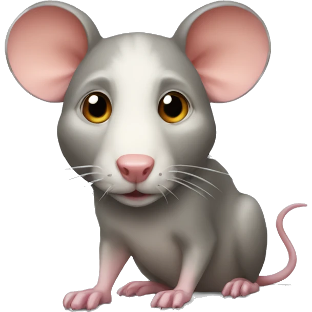 rat with a large mutt head and a very small body emoji