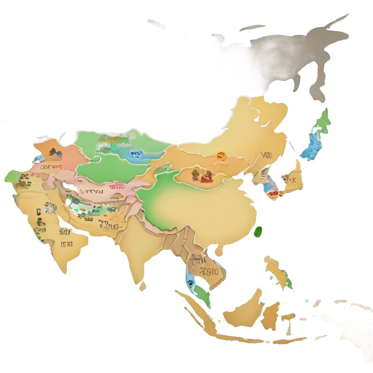 Asia map earth emoji