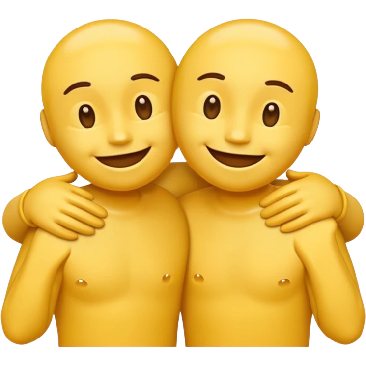emoji rubbing each others back emoji
