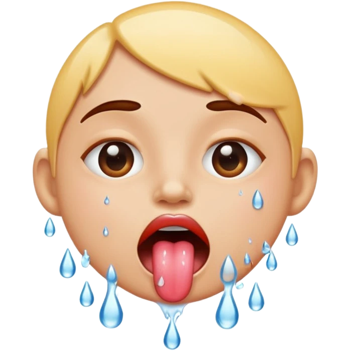 Tongue out spitting emoji